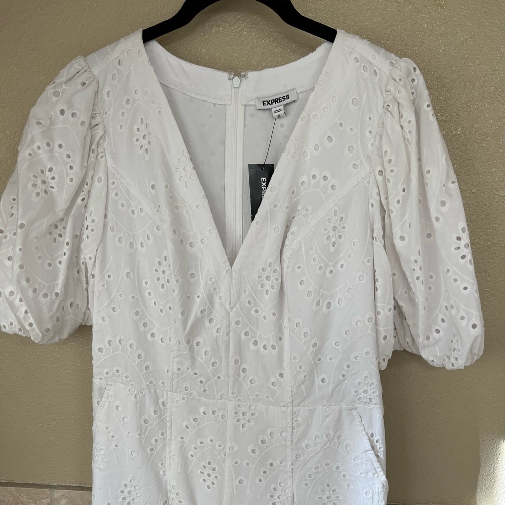 White eyelet romper brand new size medium